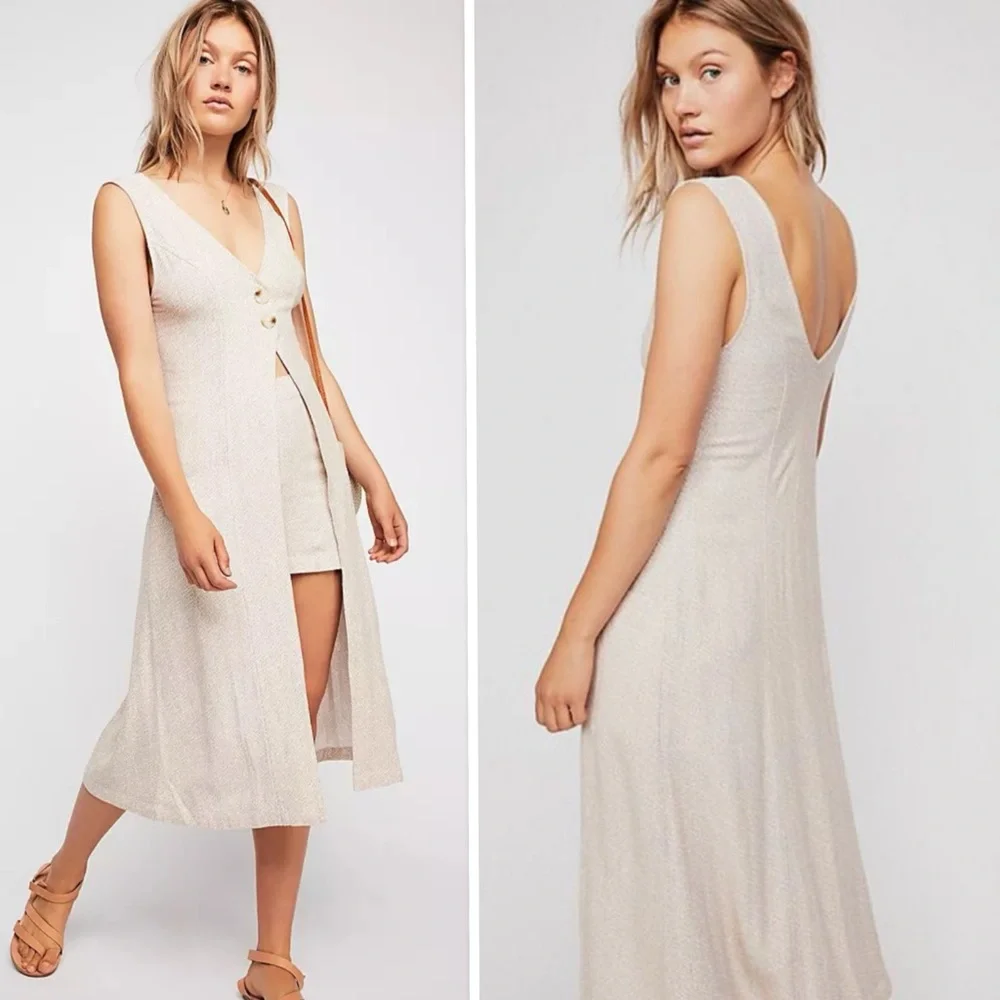 Free People Infinite Desert Statement Maxi 
Maxi Top In Desert Ivory Print Sz 4 - Picture 3 of 15